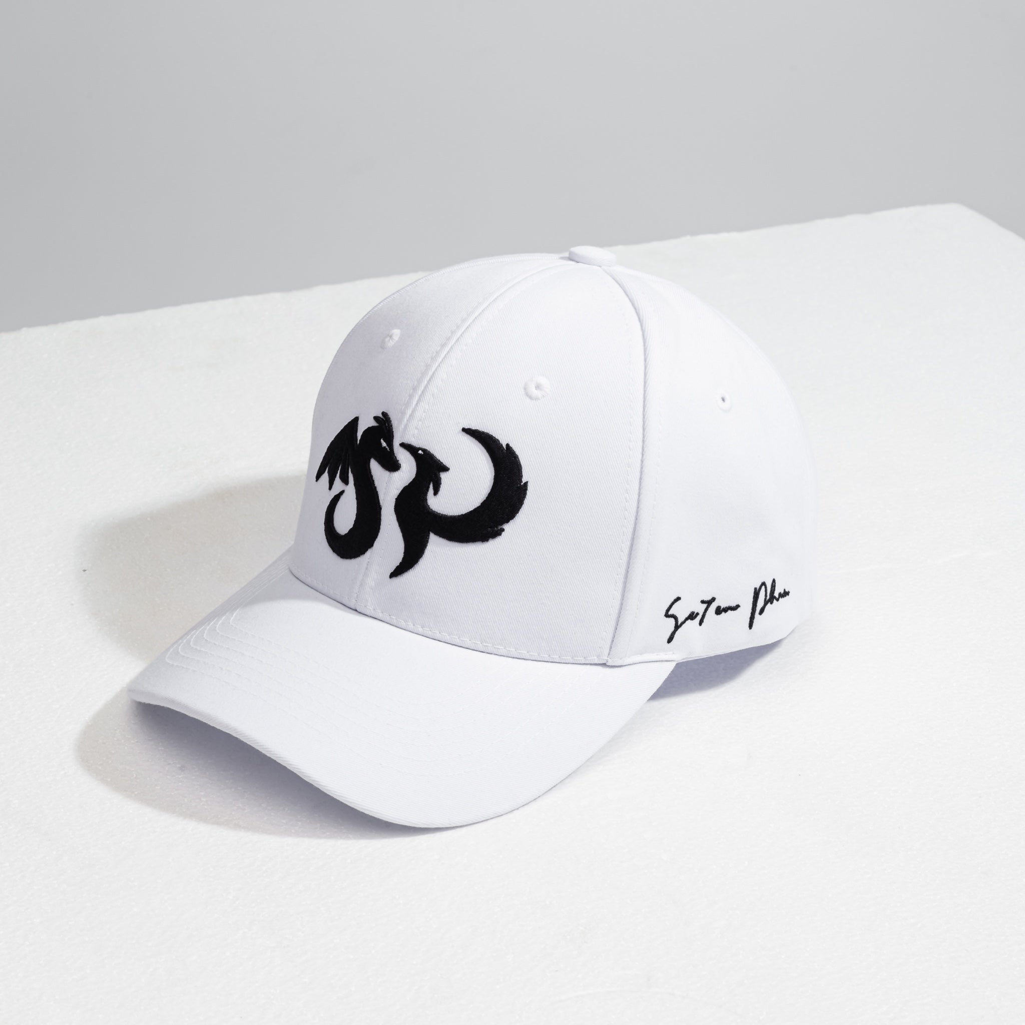 White with Black Dragon Cap | Mystic Se7en