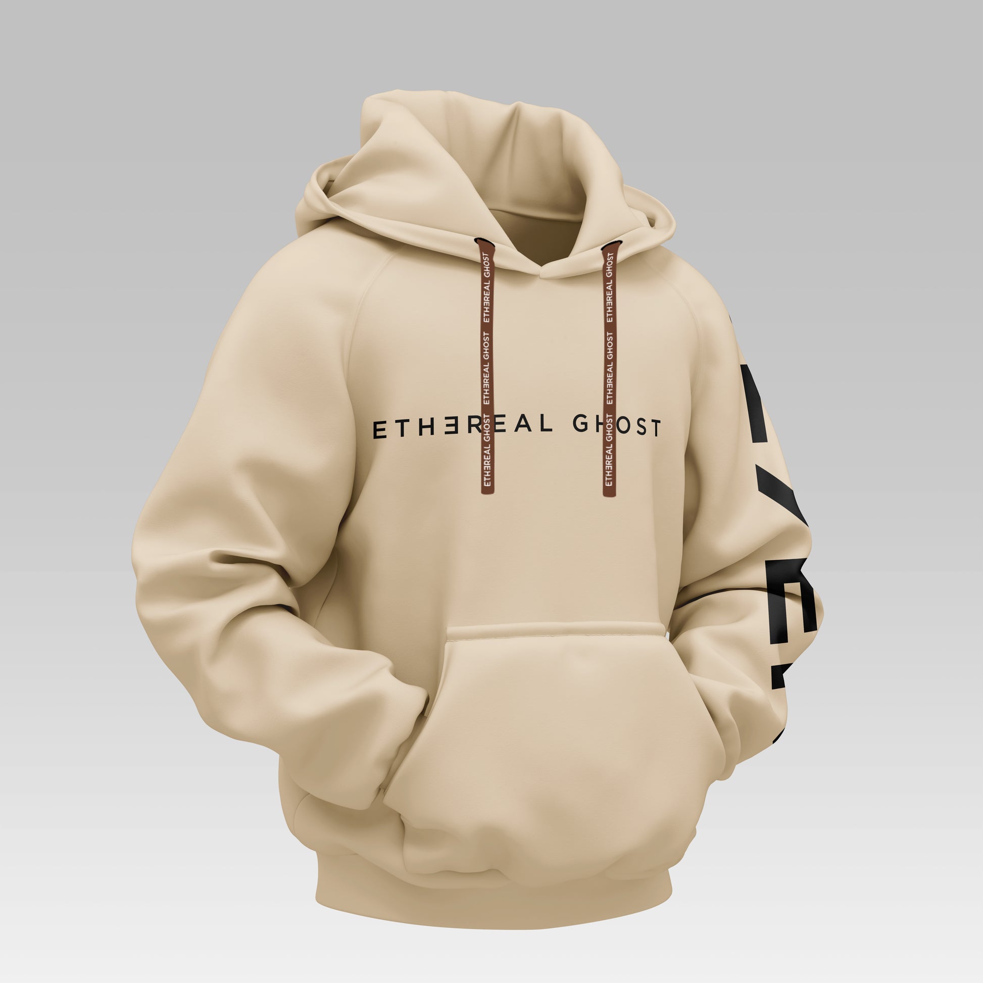 Fleece Graphic Hoodie | Ethereal Ghost Apricot | Mystic Se7en