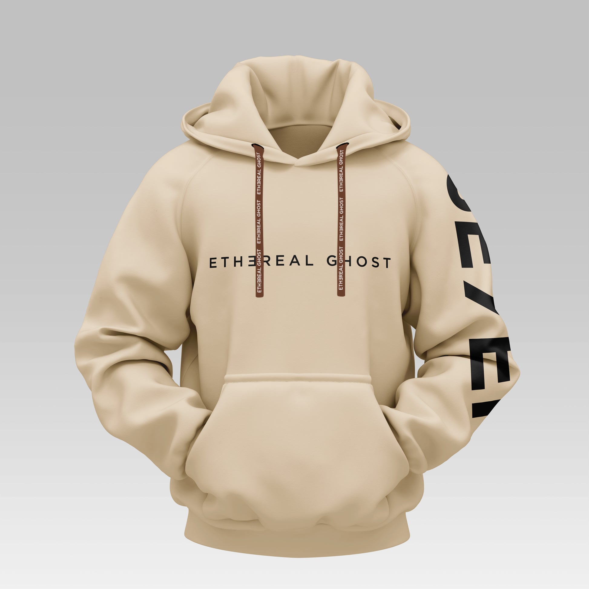 Fleece Graphic Hoodie | Ethereal Ghost Apricot | Mystic Se7en